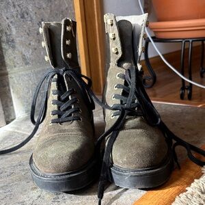 All Saints Boots in Olive Green